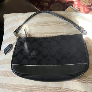 Black coach small hand purse